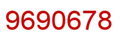 Number 9690678 red image