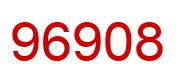 Number 96908 red image