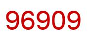 Number 96909 red image