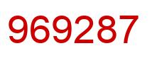 Número 969287 imagen rojo