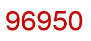 Number 96950 red image