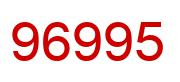 Number 96995 red image