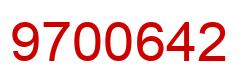 Number 9700642 red image