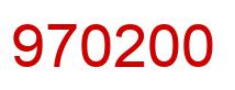 Number 970200 red image