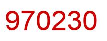 Number 970230 red image