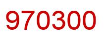 Number 970300 red image