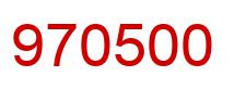 Number 970500 red image