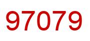 Number 97079 red image