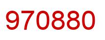 Number 970880 red image