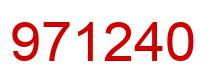 Number 971240 red image