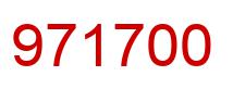 Number 971700 red image