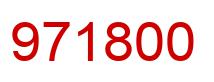 Number 971800 red image