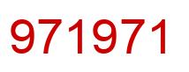 Number 971971 red image