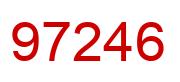 Number 97246 red image