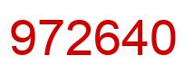Number 972640 red image