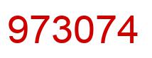 Number 973074 red image