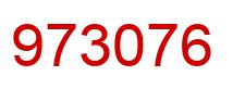Number 973076 red image