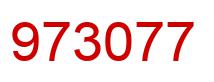 Number 973077 red image