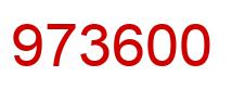 Number 973600 red image
