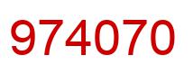 Number 974070 red image