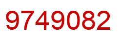 Número 9749082 imagen rojo