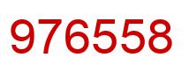 Number 976558 red image
