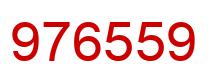Number 976559 red image