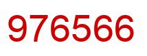 Number 976566 red image