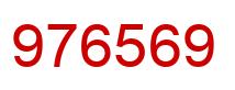 Number 976569 red image