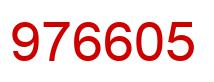 Number 976605 red image
