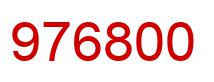 Number 976800 red image