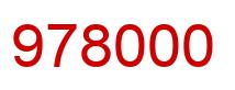 Number 978000 red image