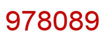 Number 978089 red image