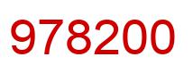 Number 978200 red image