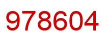Number 978604 red image