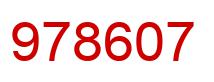 Number 978607 red image
