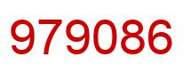 Number 979086 red image