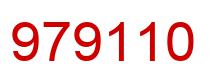 Number 979110 red image