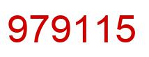 Number 979115 red image
