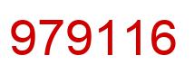 Number 979116 red image