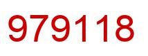 Number 979118 red image
