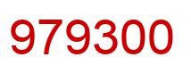 Number 979300 red image