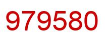 Number 979580 red image