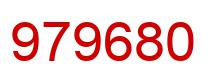 Number 979680 red image