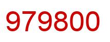 Number 979800 red image