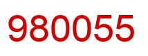 Number 980055 red image