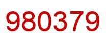 Number 980379 red image
