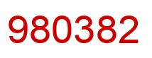 Number 980382 red image