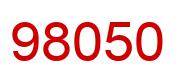 Number 98050 red image