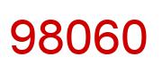 Number 98060 red image
